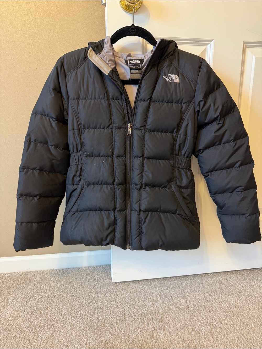 The North Face Kids Black Puffer Jacket with Hood